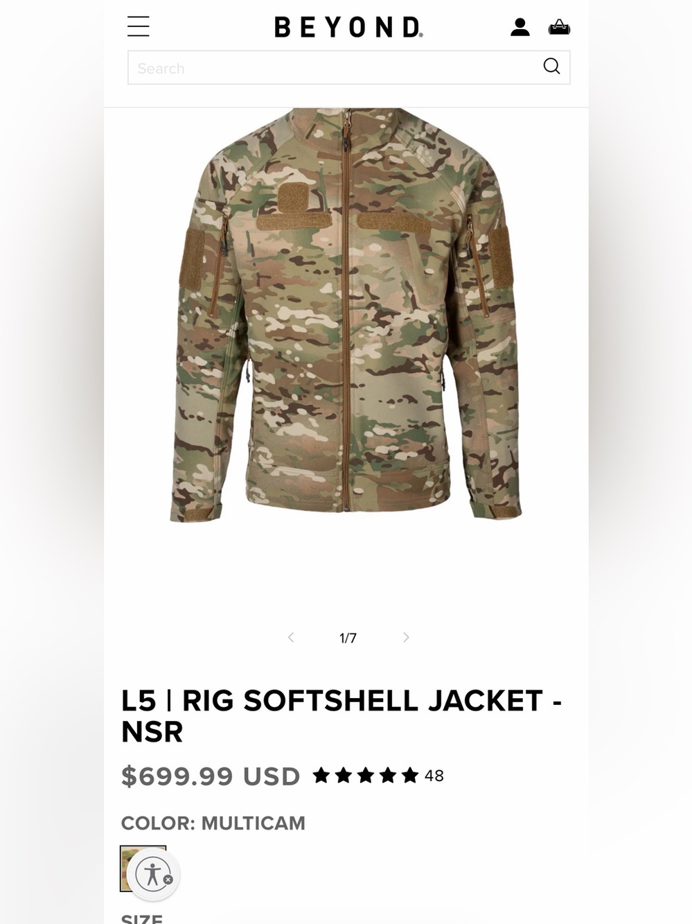 Beyond L5 Rig Softshell Jacket - Multicam